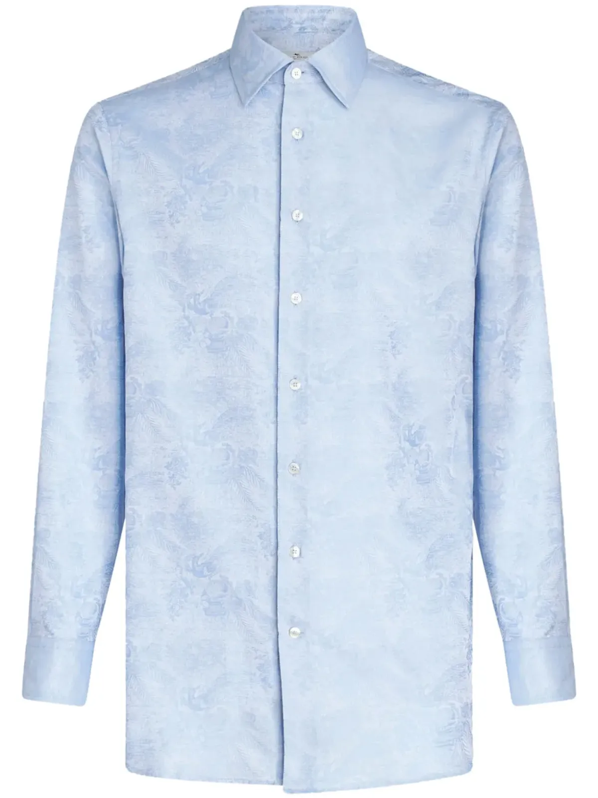 ETRO ピーコック柄ジャカード コットンシャツ - 画像1