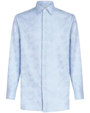 ETRO ピーコック柄ジャカード コットンシャツ - サムネイル1
