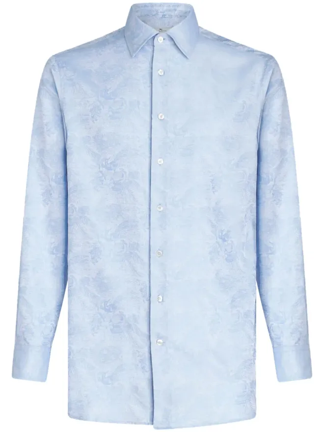 ETRO ETRO ピーコック柄ジャカード コットンシャツの商品画像