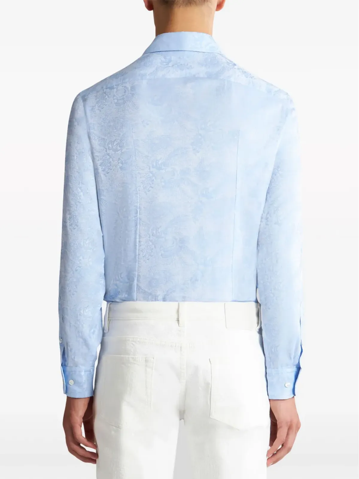 ETRO ピーコック柄ジャカード コットンシャツ - 画像3