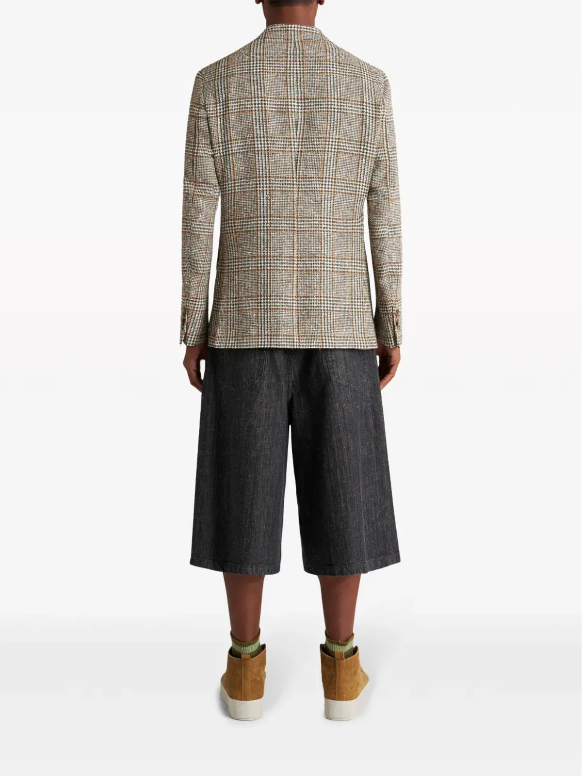 ETRO チェック柄千鳥格子ブレザー - ブラウン - 画像3