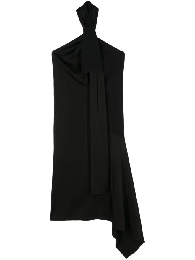 Givenchy Givenchy ノットディテール アシンメトリック ミディドレス - ブラックの商品画像