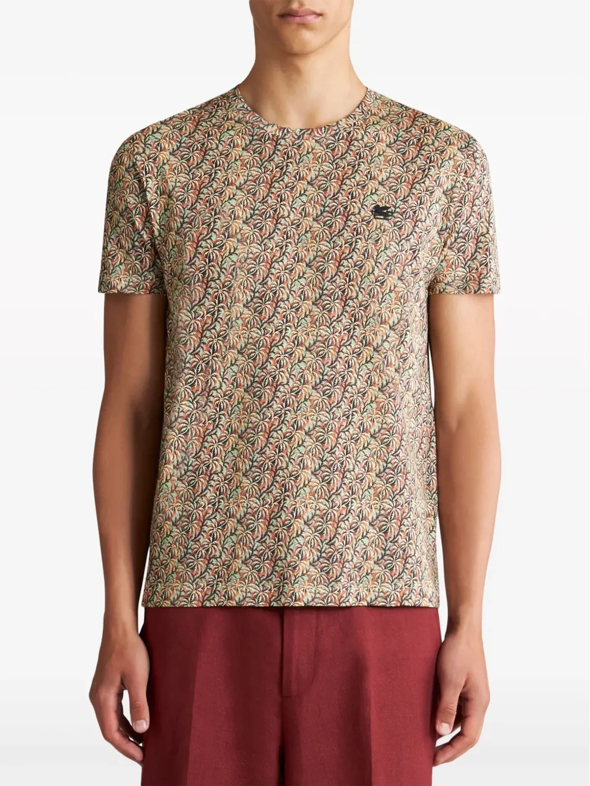 ETRO パームツリー柄コットンTシャツ - オレンジ - 画像2