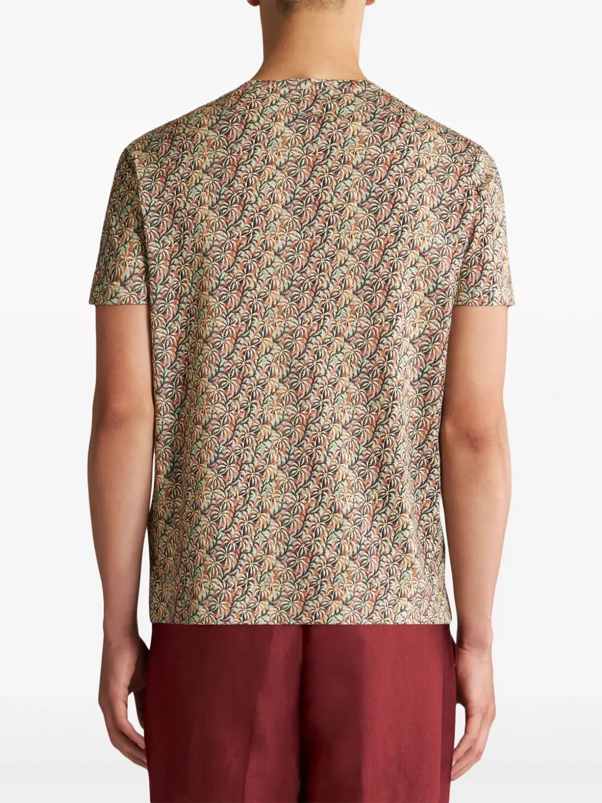 ETRO パームツリー柄コットンTシャツ - オレンジ - 画像3