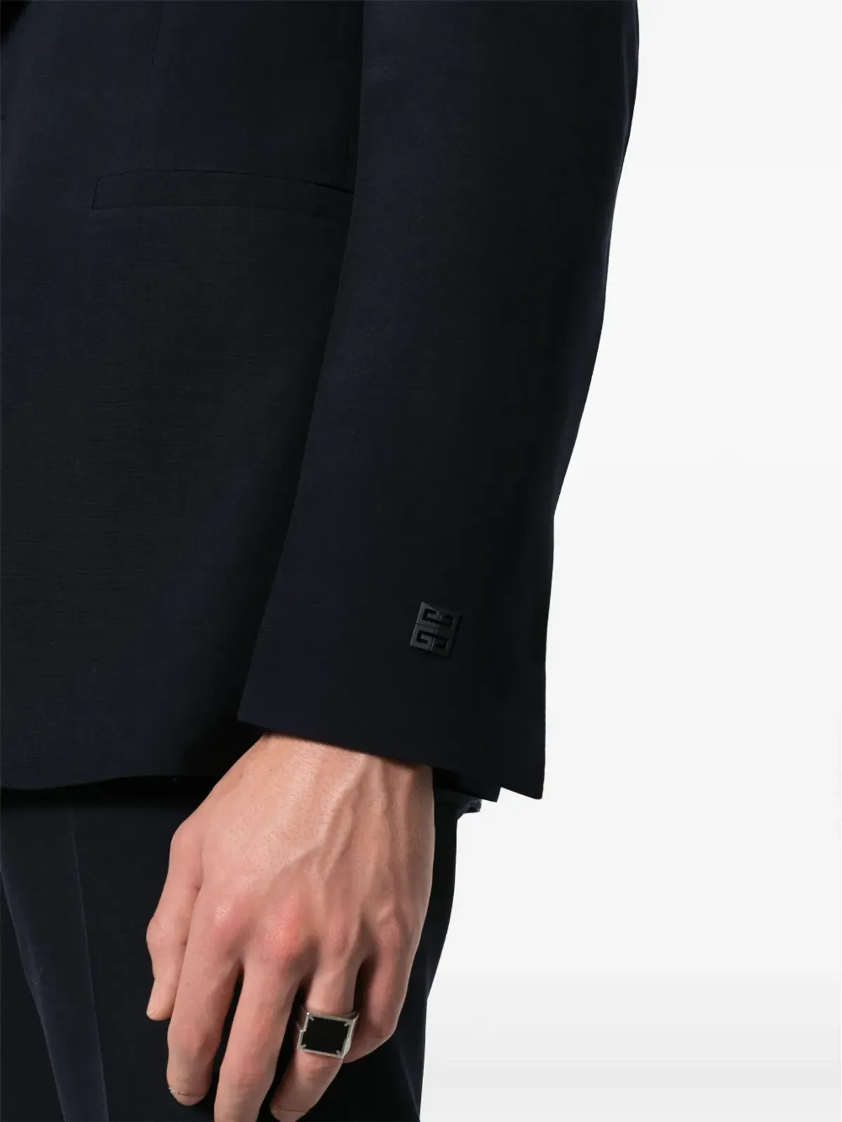 Givenchy ウールのシングルブレストブレザー ブルー - 画像5