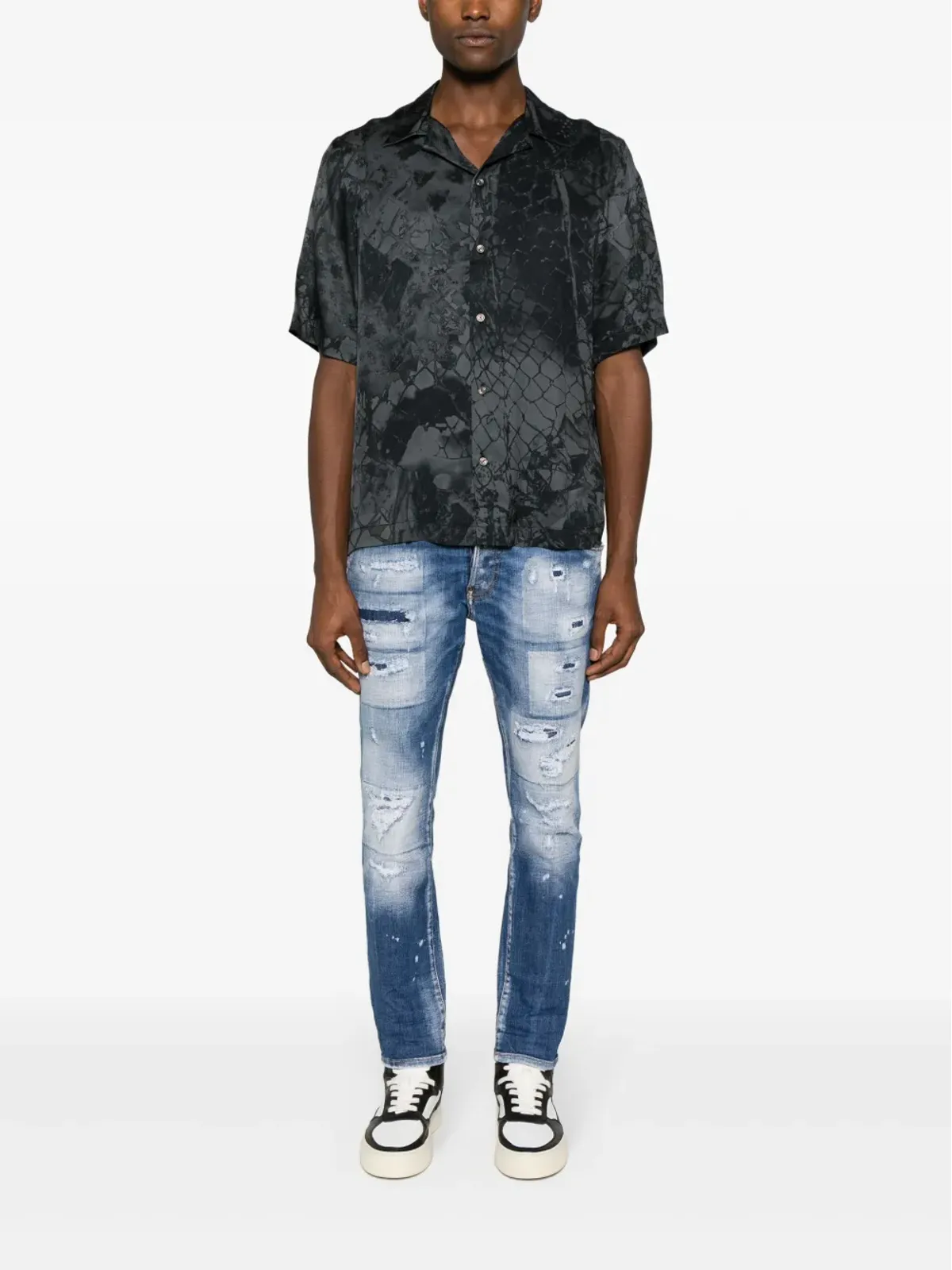 DSQUARED2 ディストレスド・スリムレッグジーンズ - 画像2
