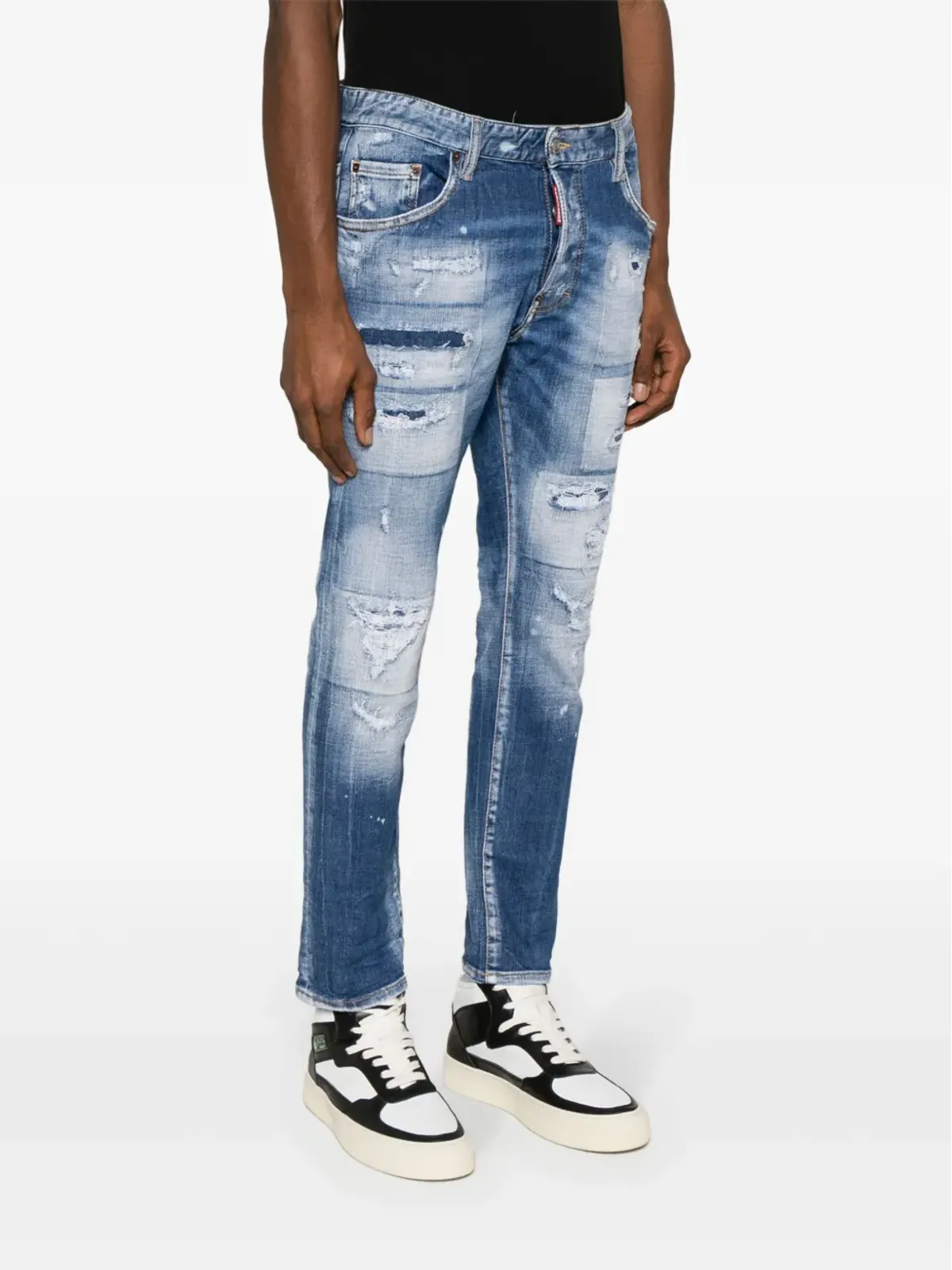 DSQUARED2 ディストレスド・スリムレッグジーンズ - 画像3