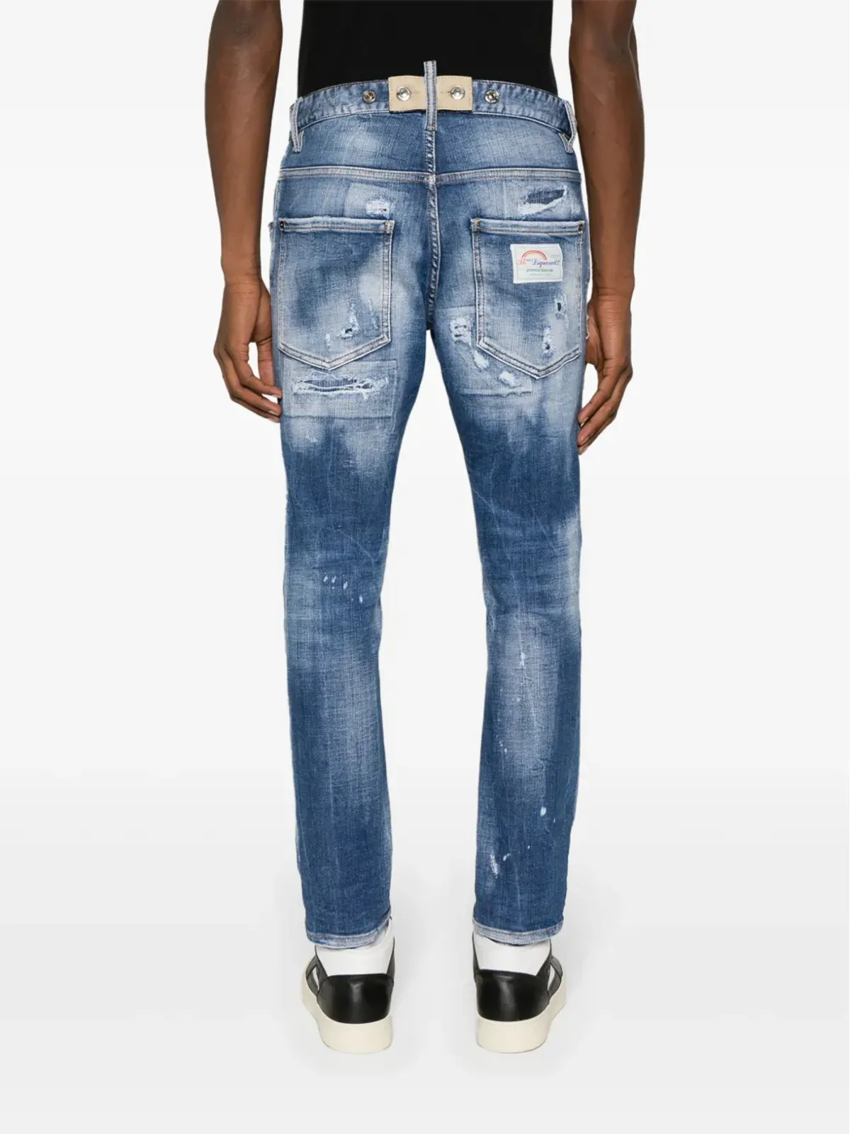 DSQUARED2 ディストレスド・スリムレッグジーンズ - 画像4