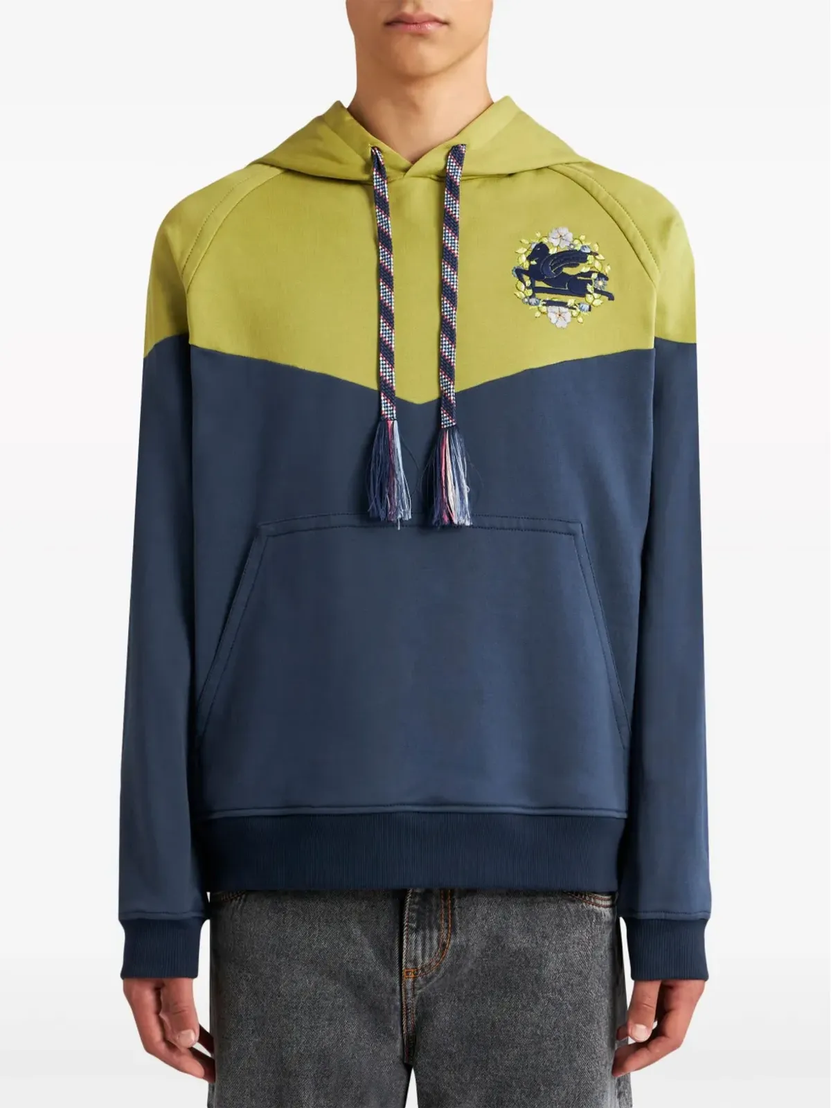 ETRO ペガソモチーフ コットン フーディー - ブルー - 画像2
