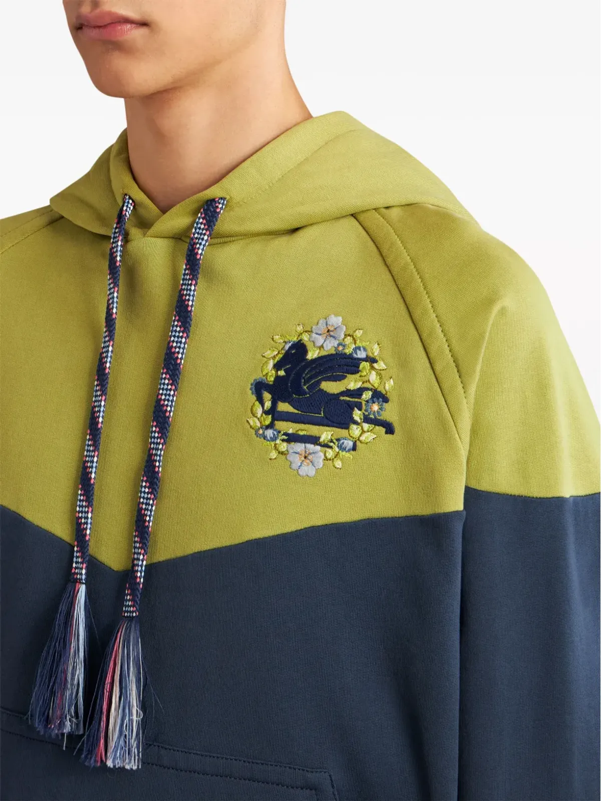 ETRO ペガソモチーフ コットン フーディー - ブルー - 画像4