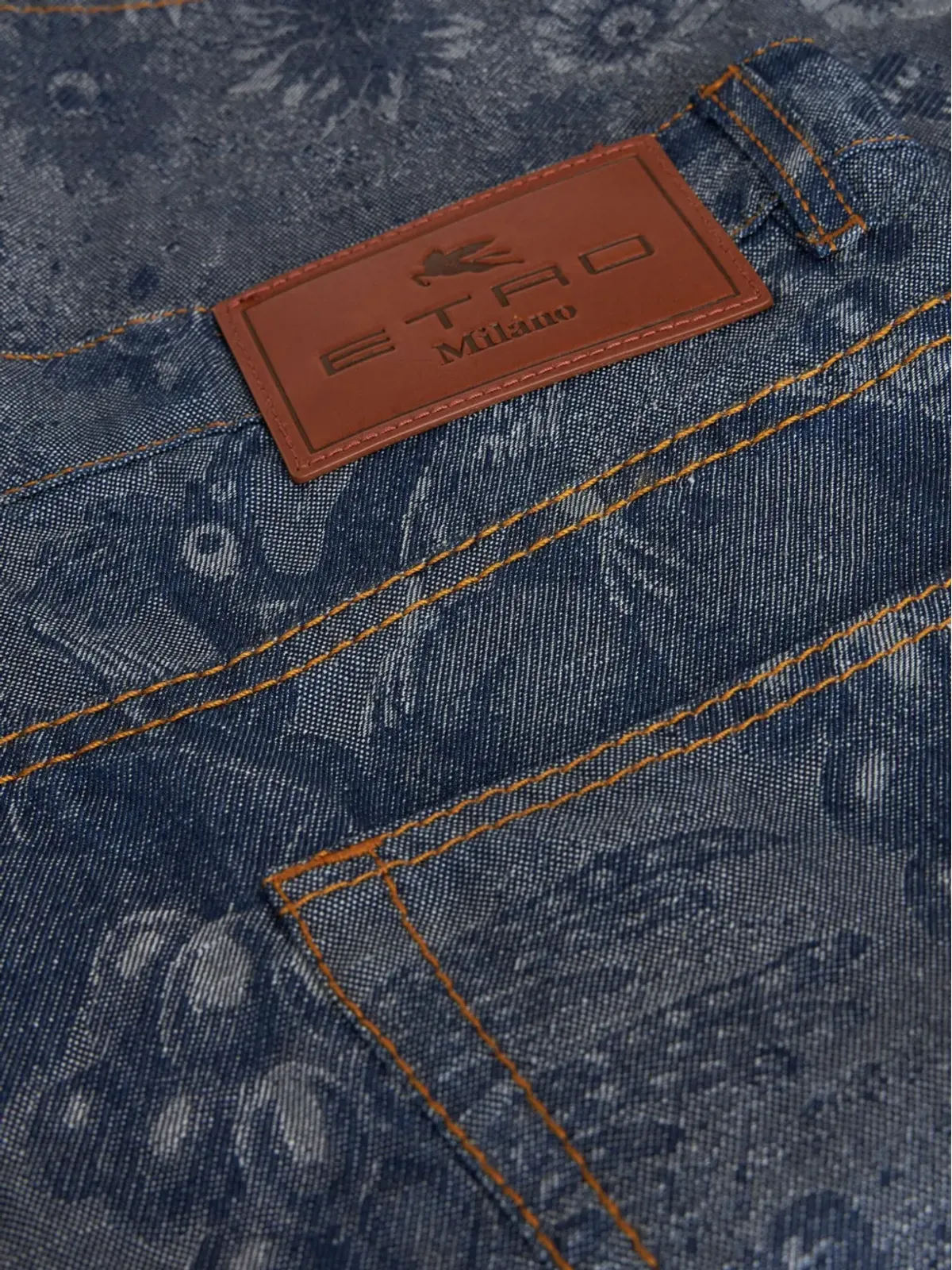 ETRO ジャカードデニム ベルムーダーショーツ - ブルー - 画像5