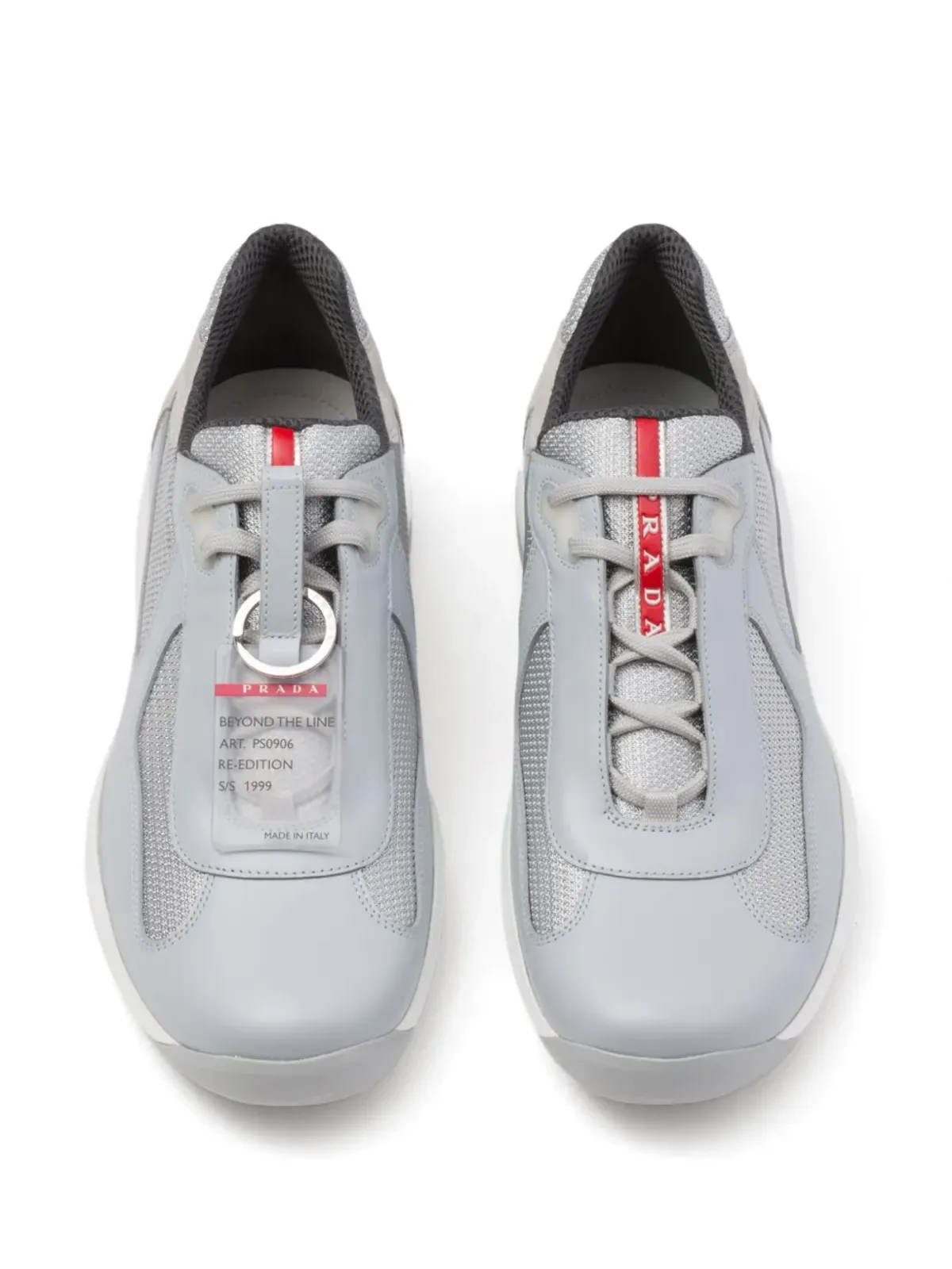Prada アメリカズカップ ロゴパッチ スニーカー ブルー - 画像4