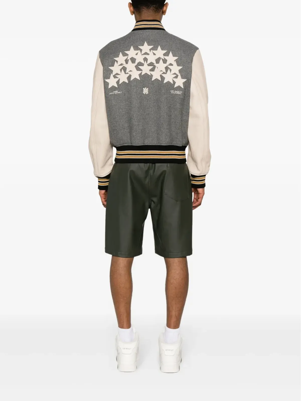 AMIRI オーバーサイズ スターズ ヴァーシティジャケット - グレー - 画像2