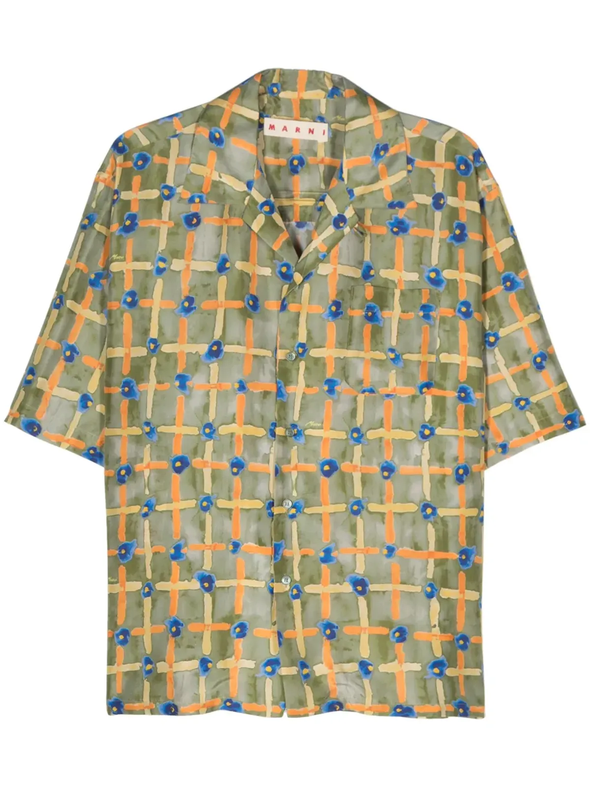 Marni グラフィックプリント シルクシャツ - 画像1