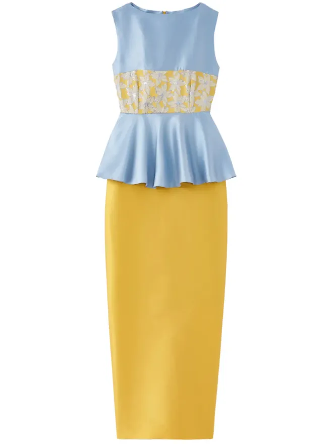 DESTREE DESTREE Cyペプラムウェストミディドレス - イエローの商品画像