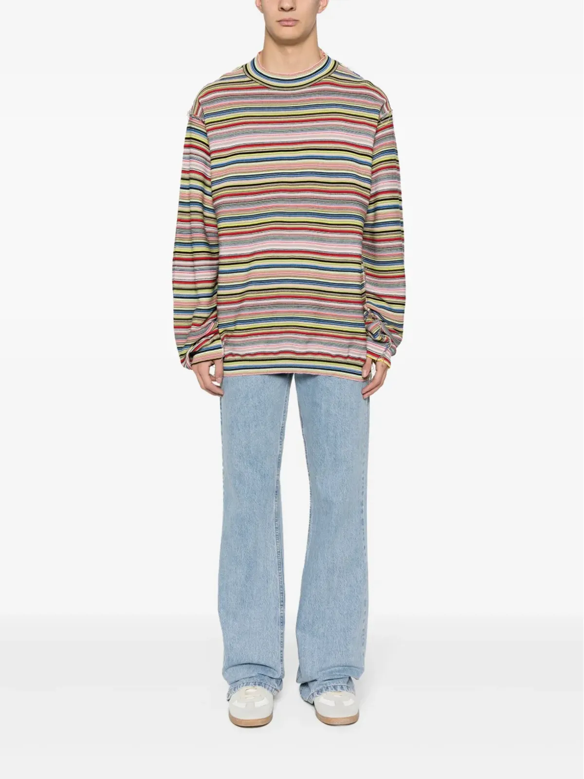 Maison Margiela ストライプ柄コットンジャンパー - レッド - 画像2