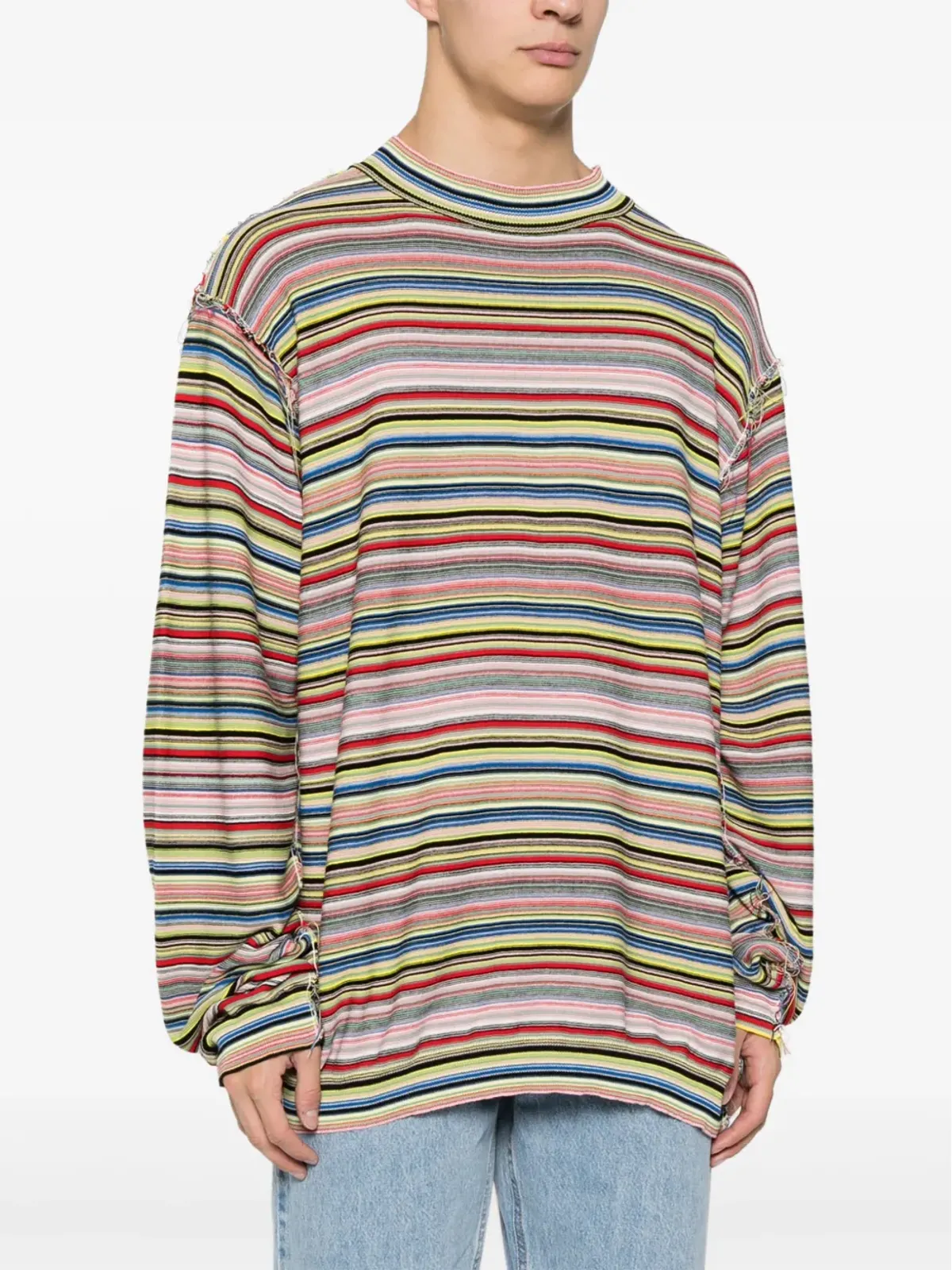 Maison Margiela ストライプ柄コットンジャンパー - レッド - 画像3