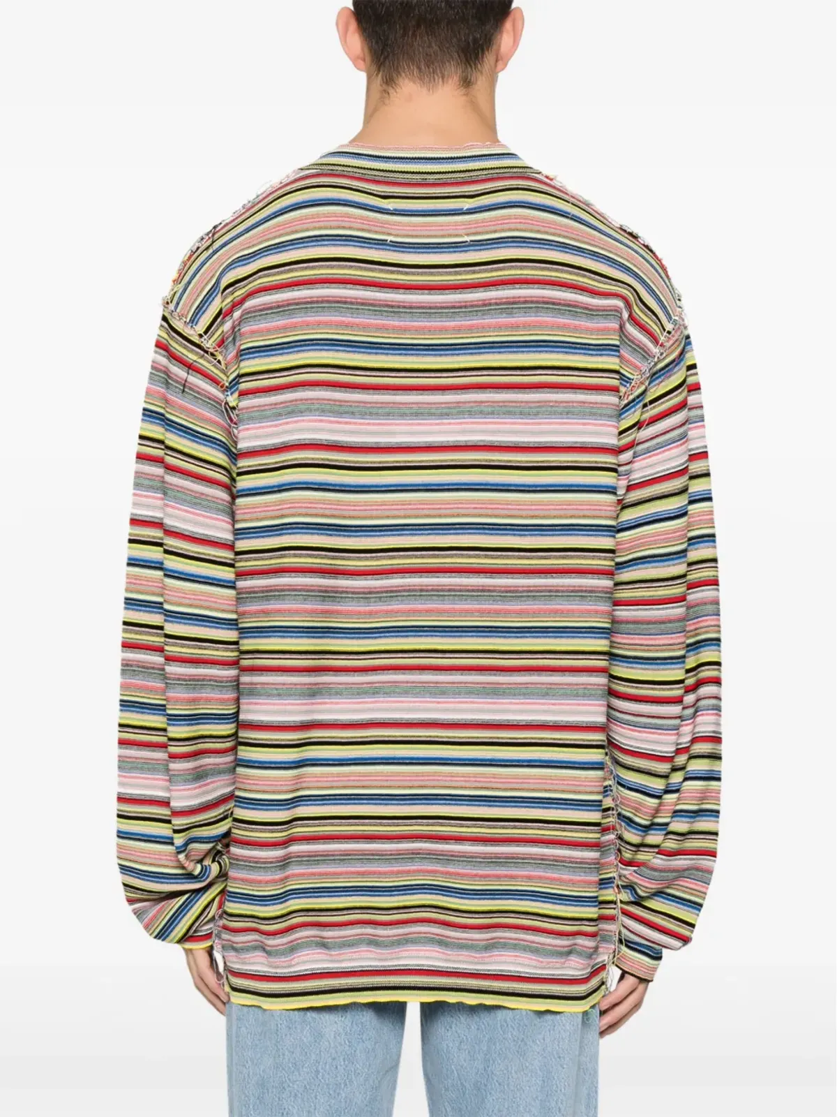 Maison Margiela ストライプ柄コットンジャンパー - レッド - 画像4