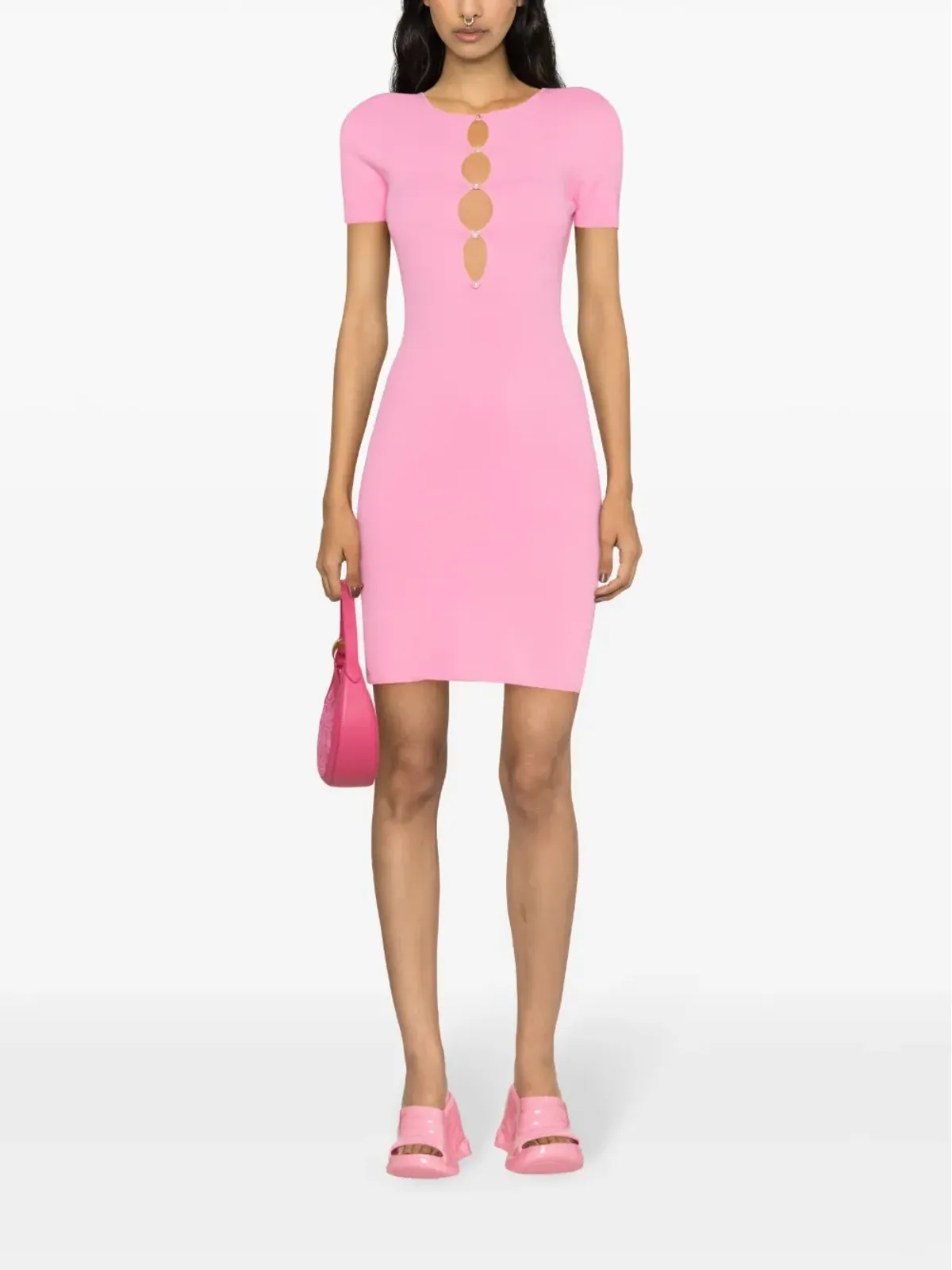 DSQUARED2 カットアウトディテールのニットドレス - ピンク - 画像2
