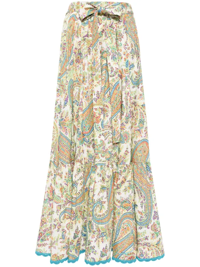 ETRO ETRO ペイズリープリントのコットンスカート - マルチカラーの商品画像