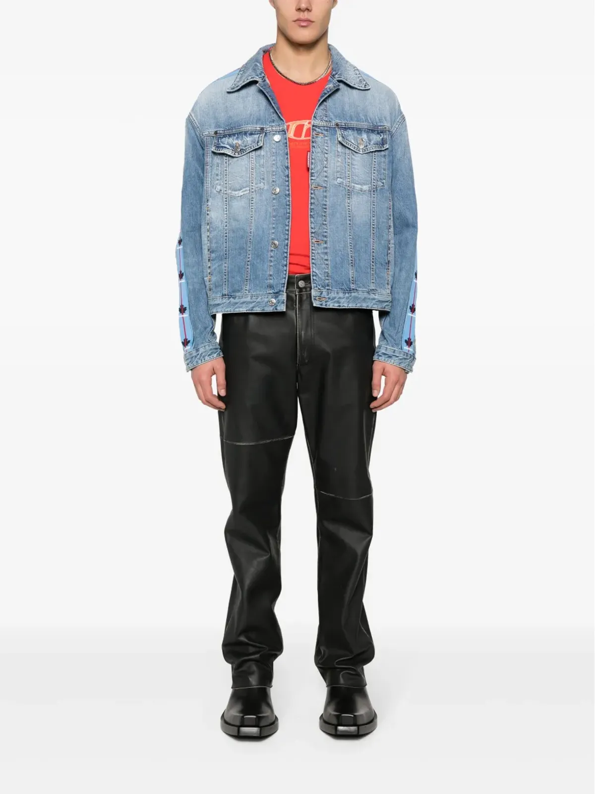 DSQUARED2 Dan ロゴパネル デニムジャケット - 画像2