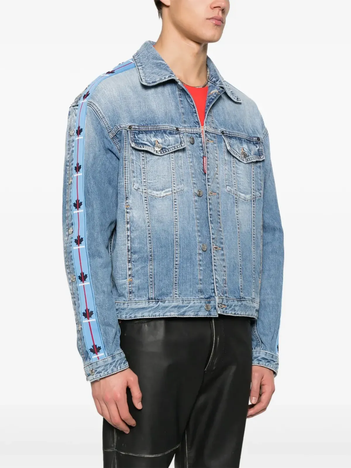 DSQUARED2 Dan ロゴパネル デニムジャケット - 画像3
