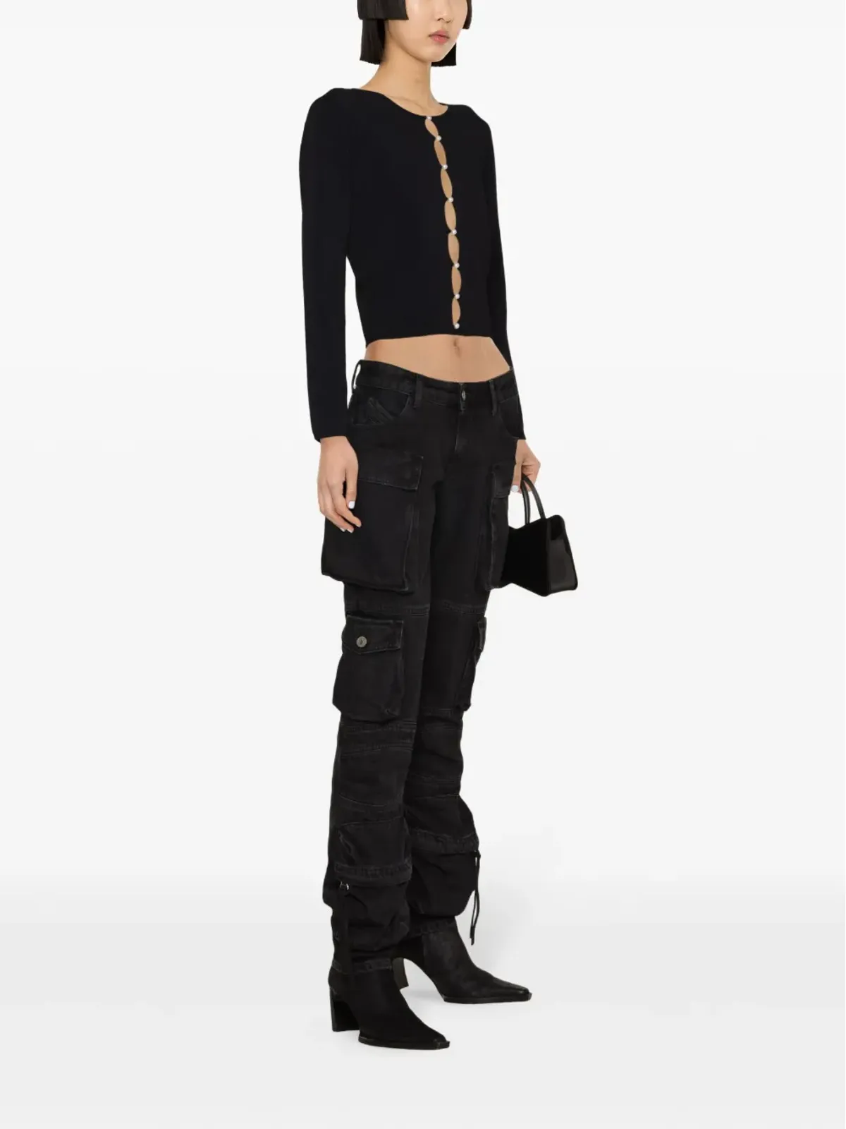 DSQUARED2 パール装飾ニットトップ - 画像3