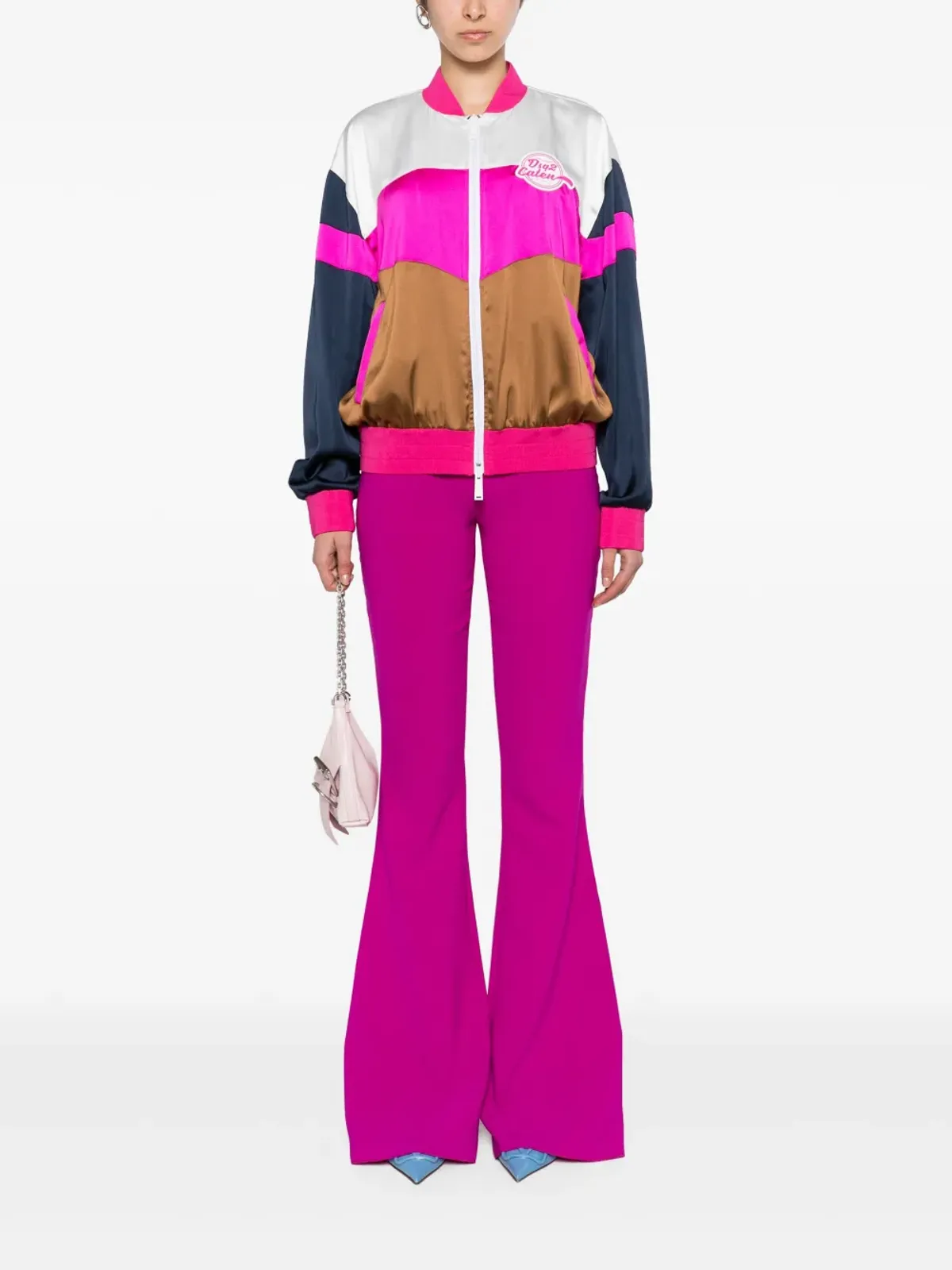 DSQUARED2 スキニー・ハイウエスト・フレアパンツ - パープル - 画像2