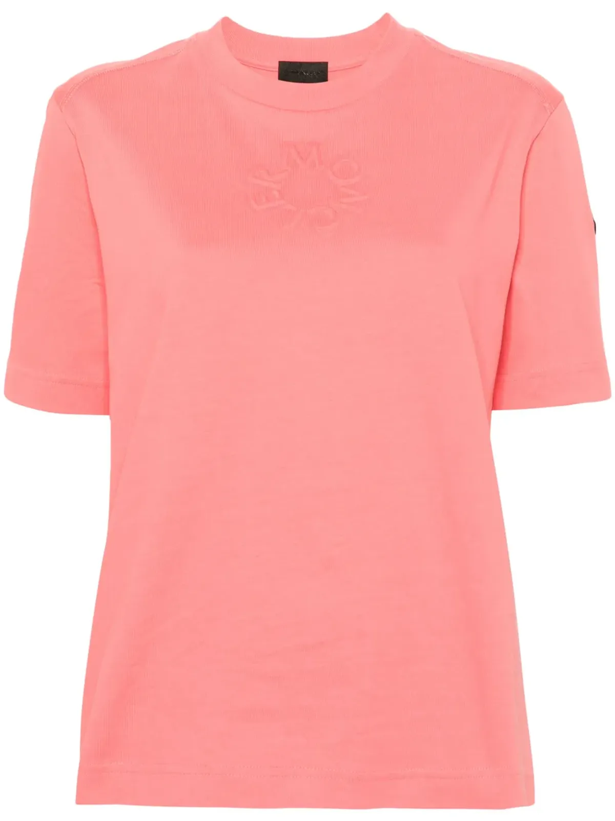 Moncler ロゴエンボス コットンTシャツ - ピンク - 画像1