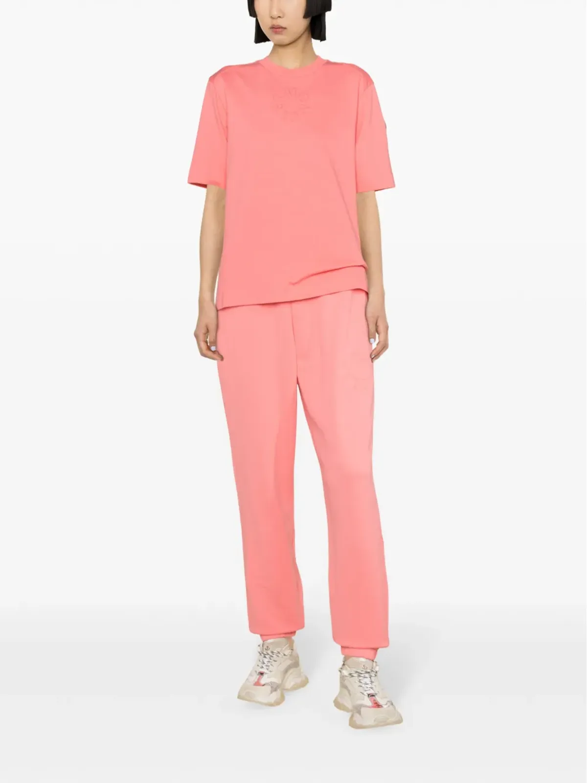 Moncler ロゴエンボス コットンTシャツ - ピンク - 画像2