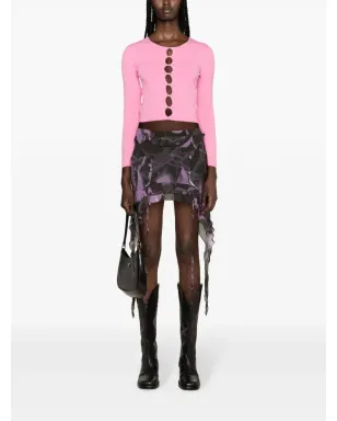 DSQUARED2 フェイクパール付きカットアウトカーディガン - ピンク - サムネイル2