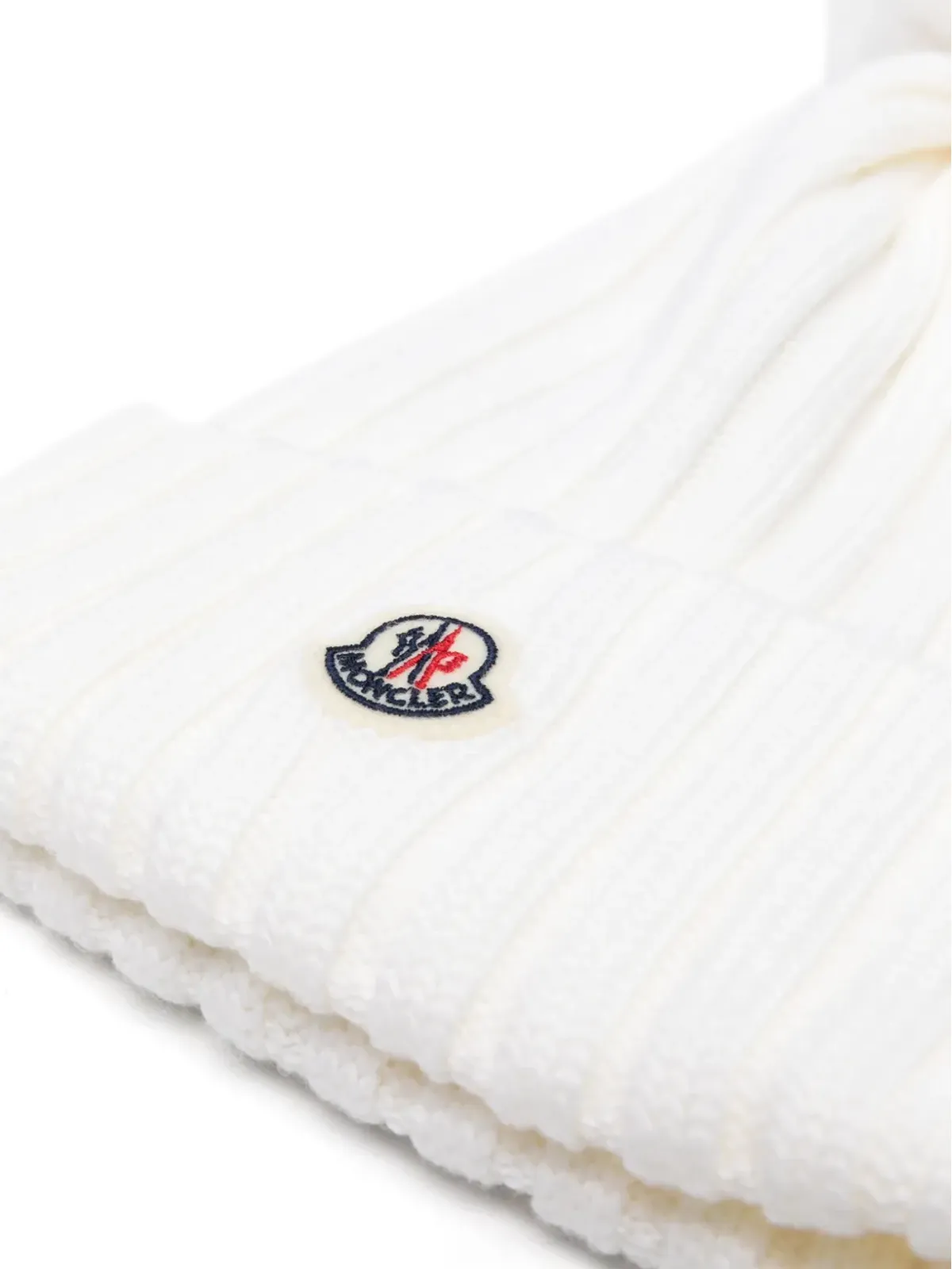 Moncler ポンポンディテール リブ編みビーニー - ニュートラルカラー - 画像2