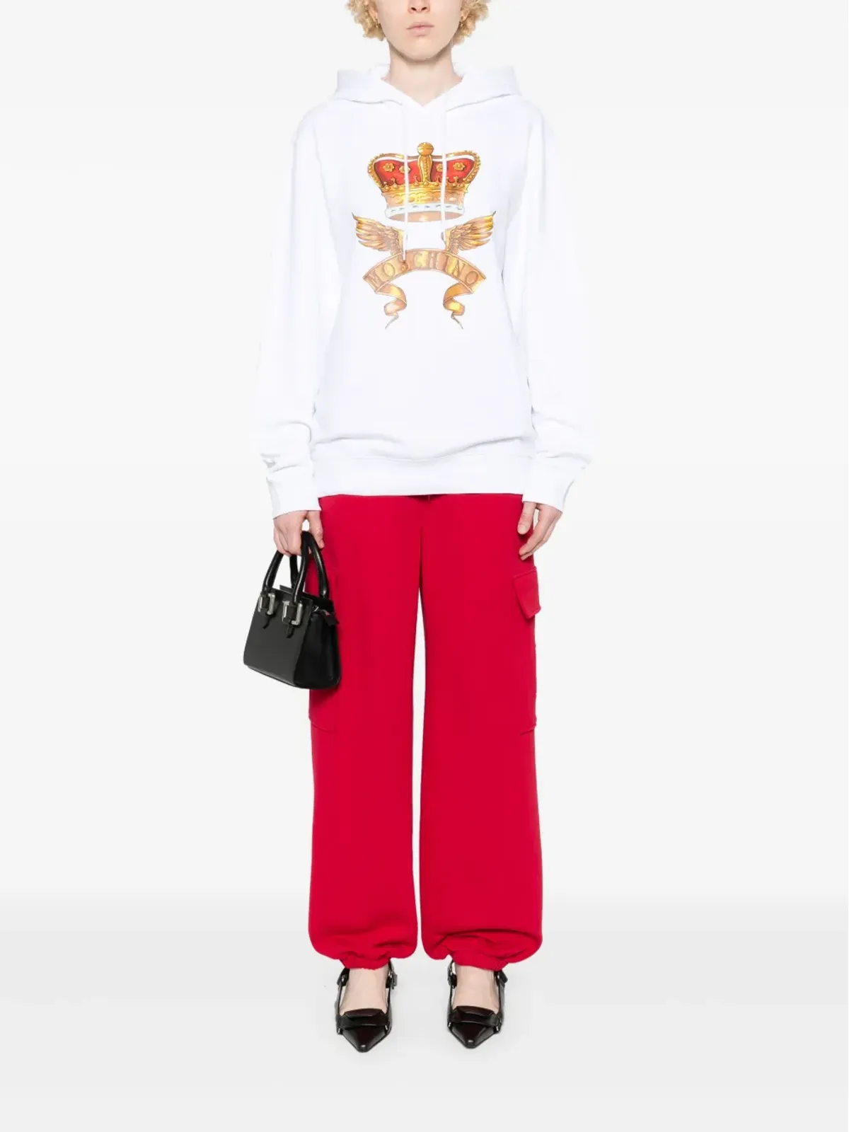 Moschino crown-print フーディ - 画像2
