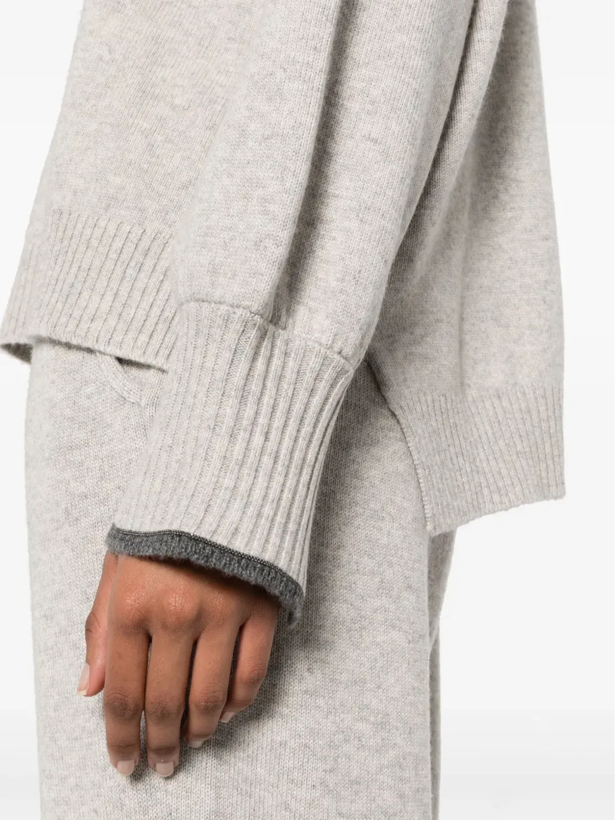Brunello Cucinelli メランジカシミヤ ジャンパー - グレー - 画像5
