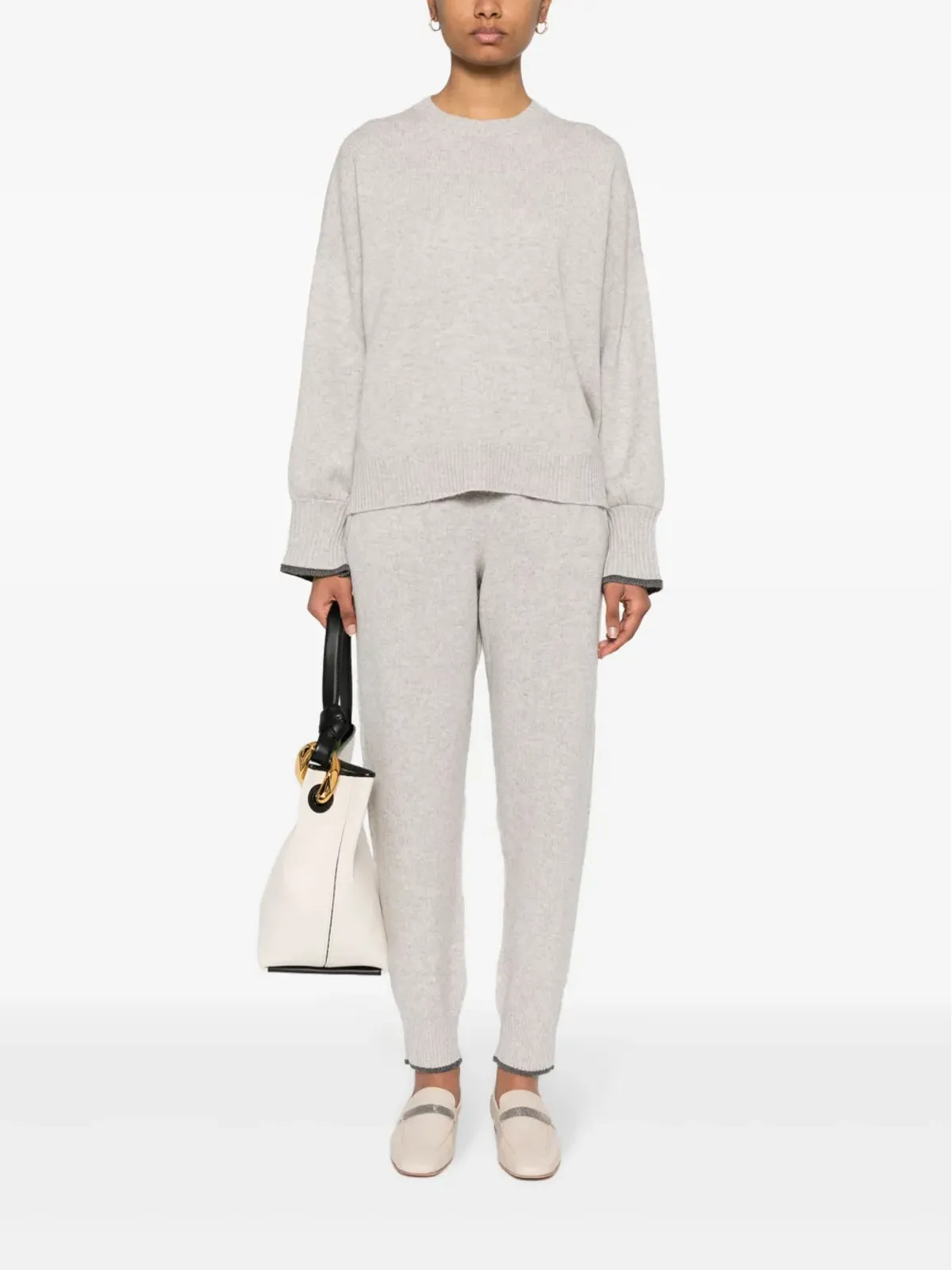 Brunello Cucinelli メランジカシミヤ ジャンパー - グレー - 画像2