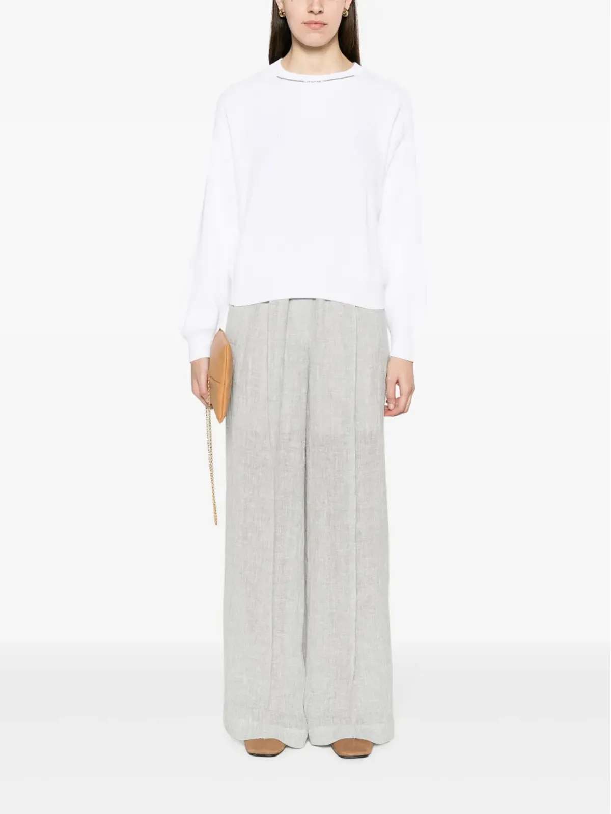Brunello Cucinelli ハイウエスト パラッツォパンツ - 画像2