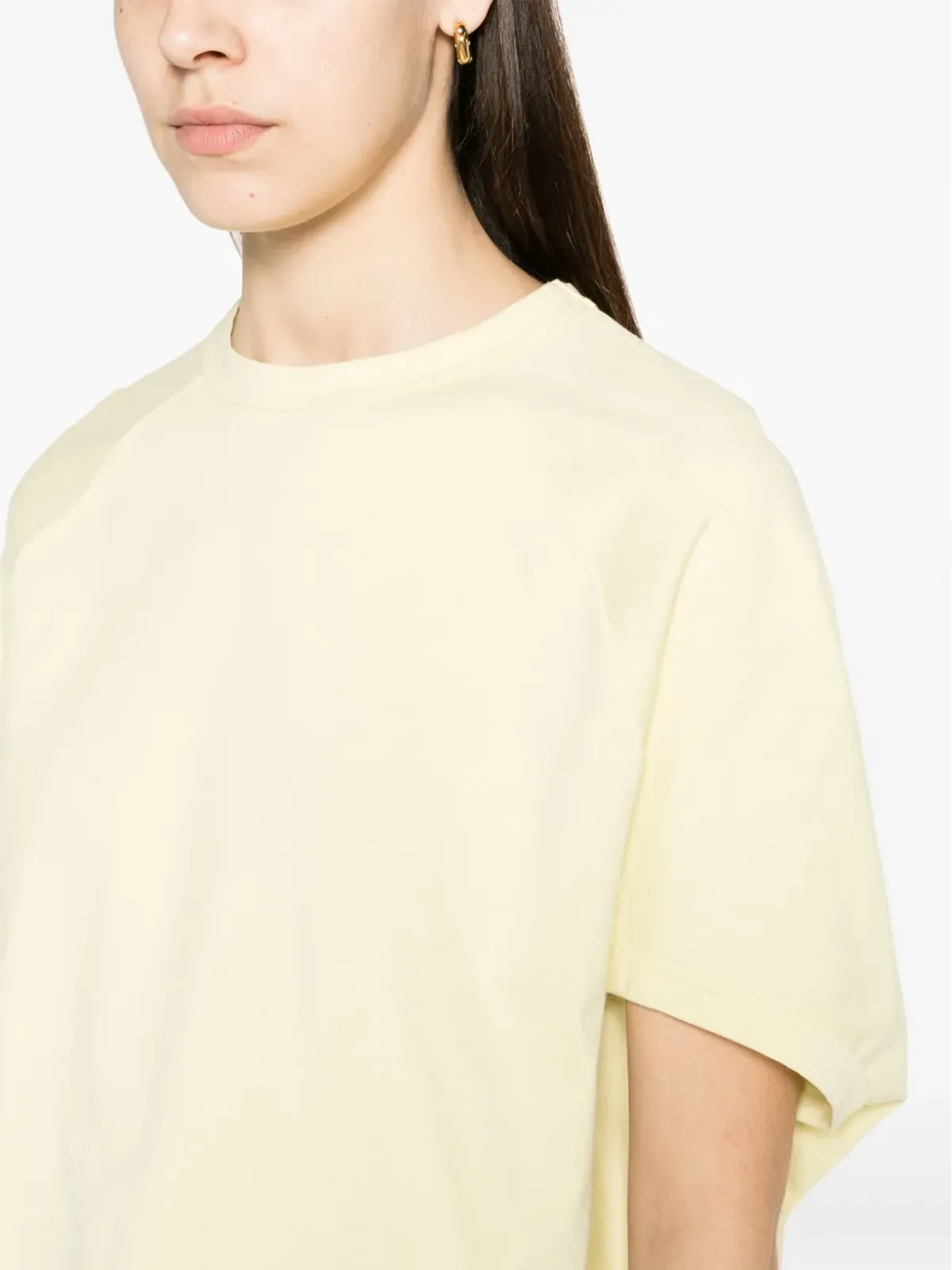 Fabiana Filippi クルーネック コットン Tシャツ イエロー - 画像5