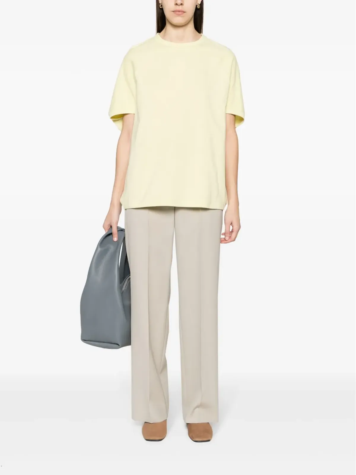 Fabiana Filippi クルーネック コットン Tシャツ イエロー - 画像2