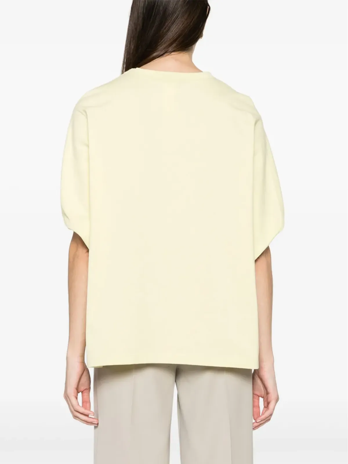Fabiana Filippi クルーネック コットン Tシャツ イエロー - 画像4