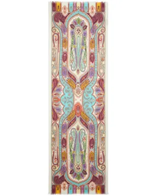 ETRO ペイズリー柄ジャカード スカーフ ピンク - サムネイル1