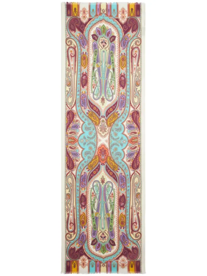 ETRO ETRO ペイズリー柄ジャカード スカーフ ピンクの商品画像