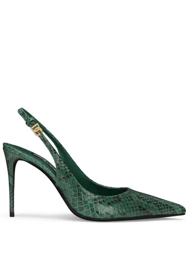 Dolce & Gabbana Dolce & Gabbana ロッロ スリングバックパンプス - グリーンの商品画像