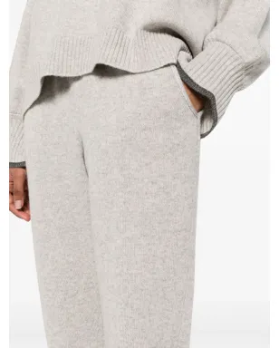 Brunello Cucinelli ミッドライズ カシミヤ トラックパンツ - グレー - サムネイル5
