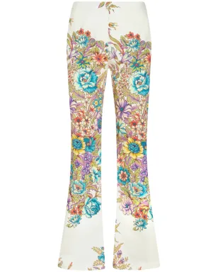 ETRO 花柄プリント フレアパンツ - ホワイト - サムネイル1