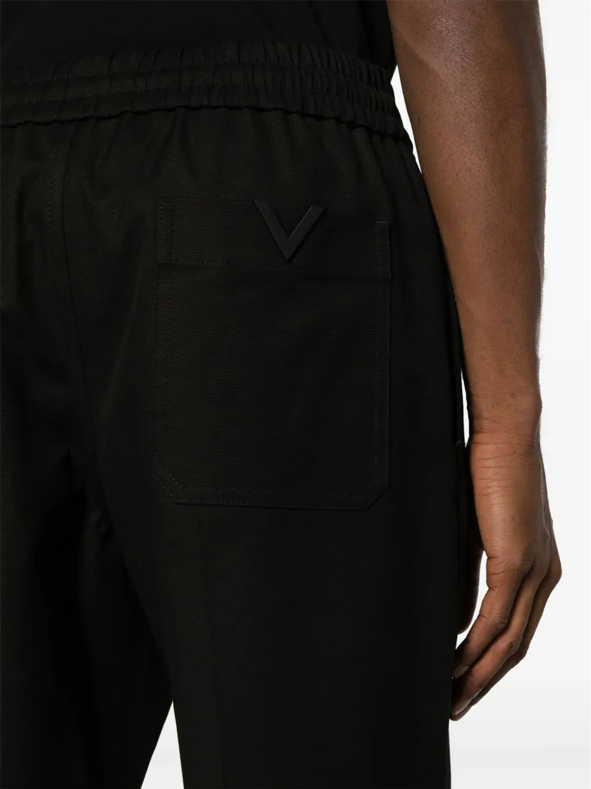 Valentino Garavani V-detail キャンバスパンツ - ブラック - 画像5