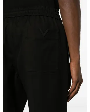 Valentino Garavani V-detail キャンバスパンツ - ブラック - サムネイル5
