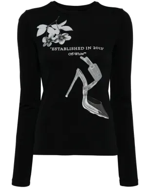 Off-White X-Rayプリント長袖Tシャツ ブラック - サムネイル1