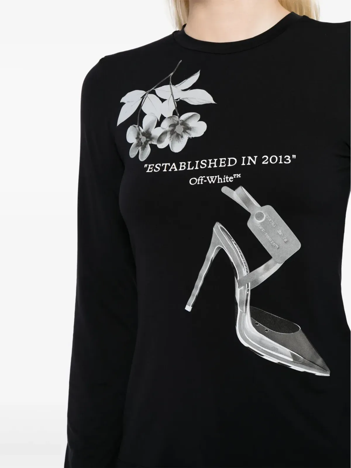 Off-White X-Rayプリント長袖Tシャツ ブラック - 画像5