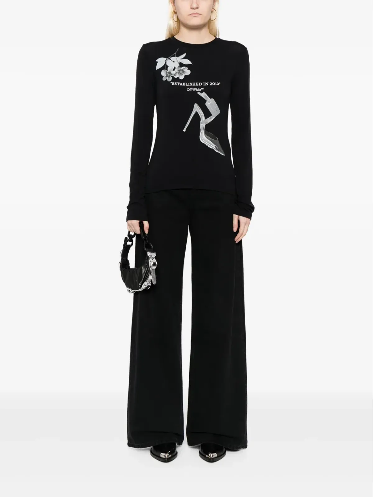 Off-White X-Rayプリント長袖Tシャツ ブラック - 画像2