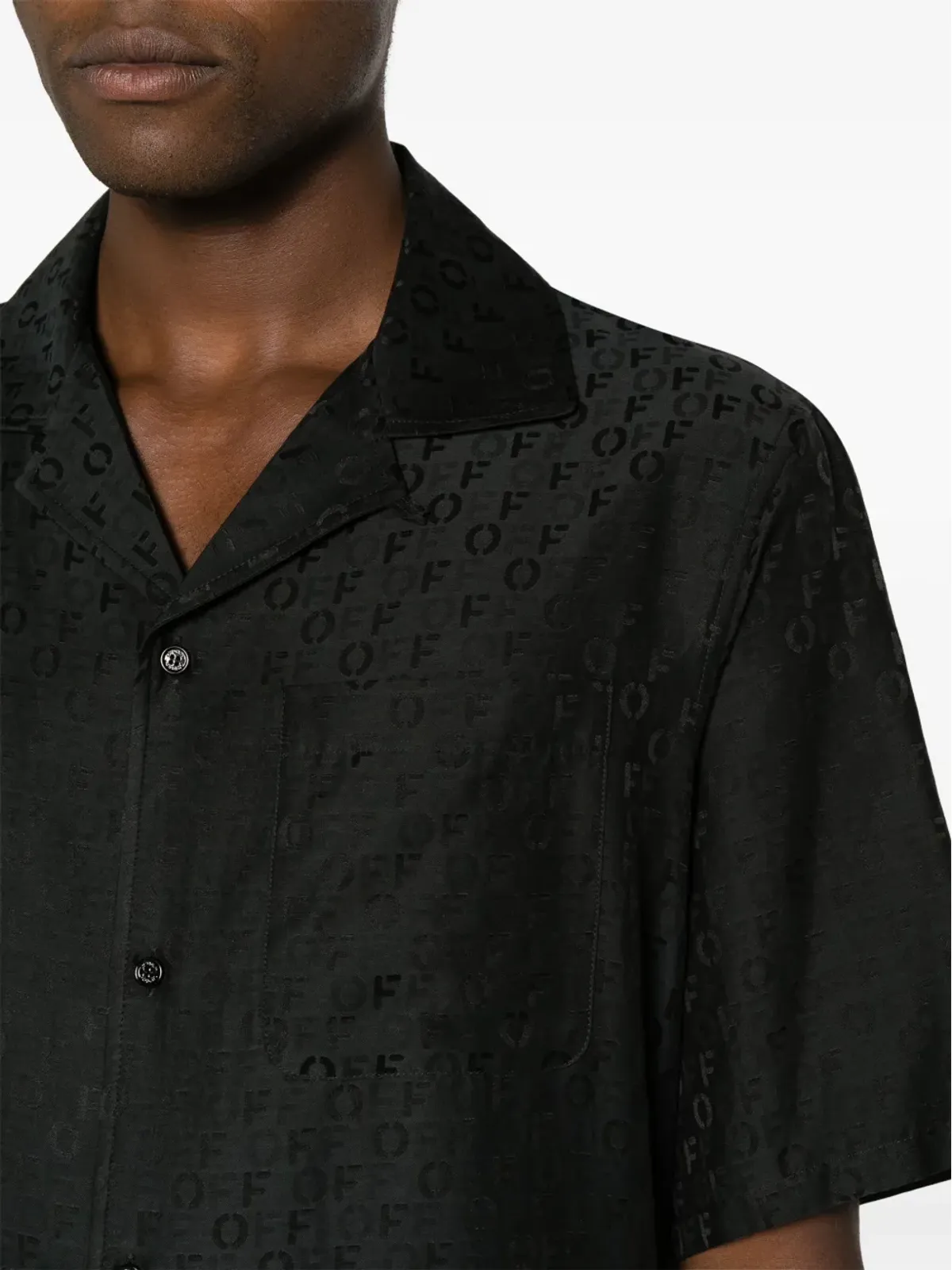 Off-White モノグラムジャカード シャツ ブラック - 画像5